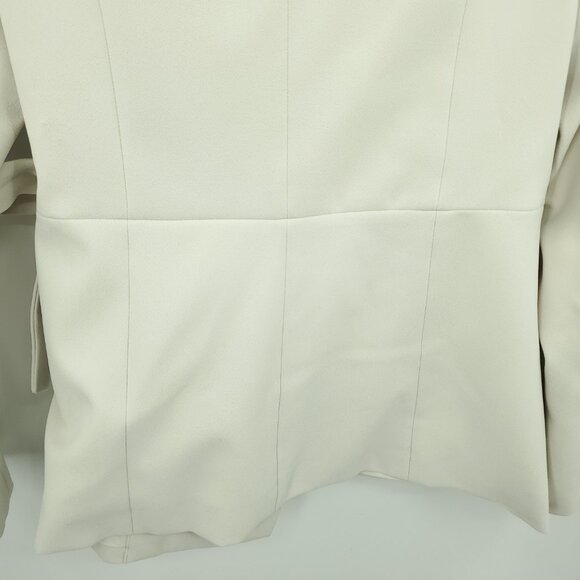 SPANX Carefree Crepe Wrap Blazer M Parchment (Cream/White) - Picture 14 of 16